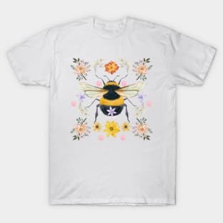 Bumble Bee Meadow Symmetry T-Shirt